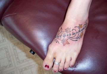 contaminated foot - tattoo